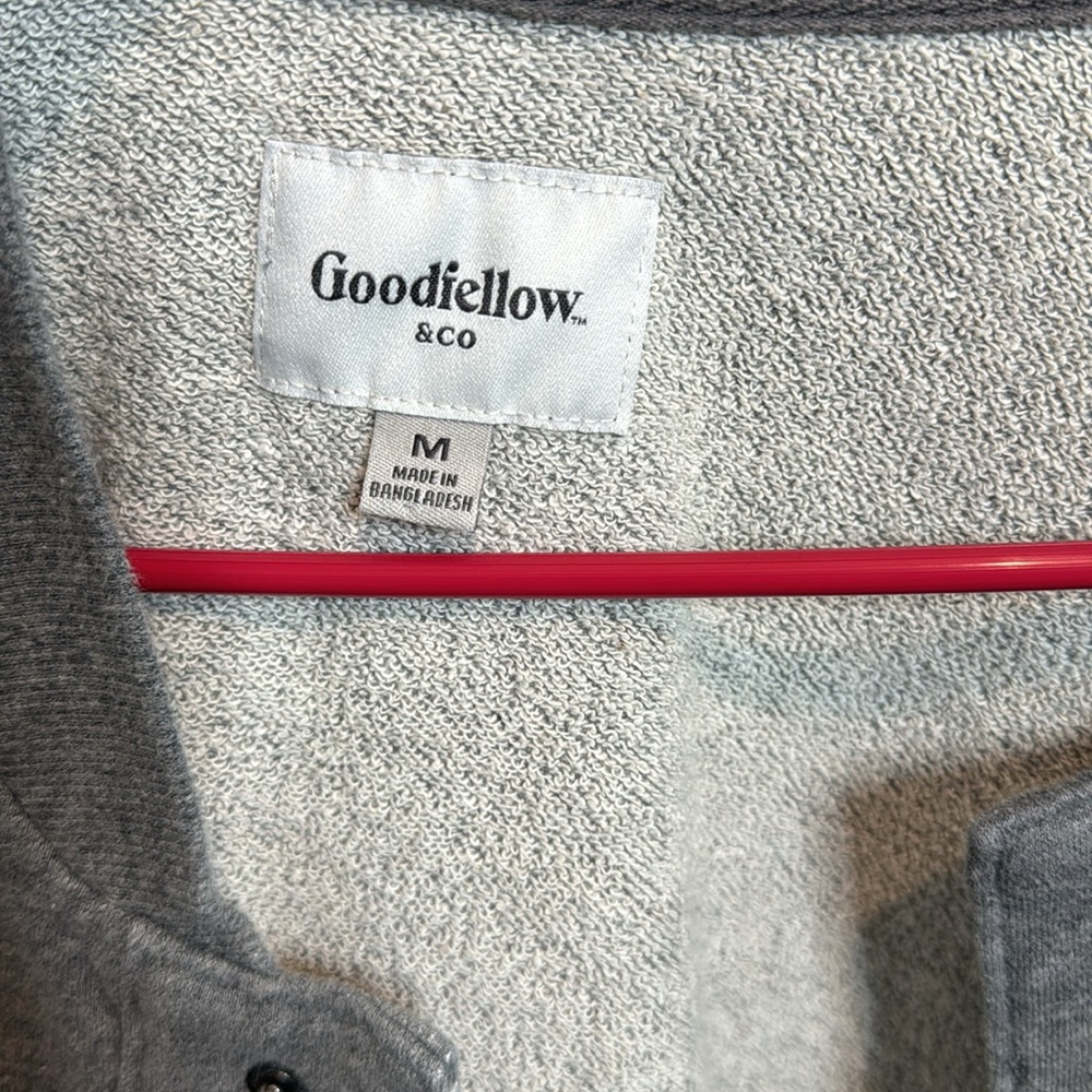 Goodfellow Button Down Sweatshirt Size M - Picture 2 of 4